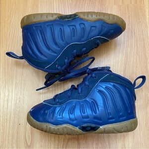Nike Little Posite One Foamposite Midnight Navy Sneakers Toddlers 6C